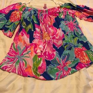 Lilly Pulitzer Off The Shoulder Blouse
